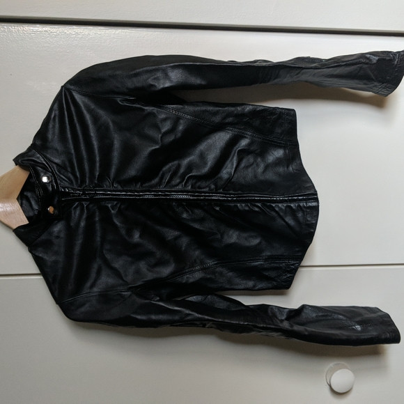 ALDO Fitted Leather Jacket - Picture 1 of 10